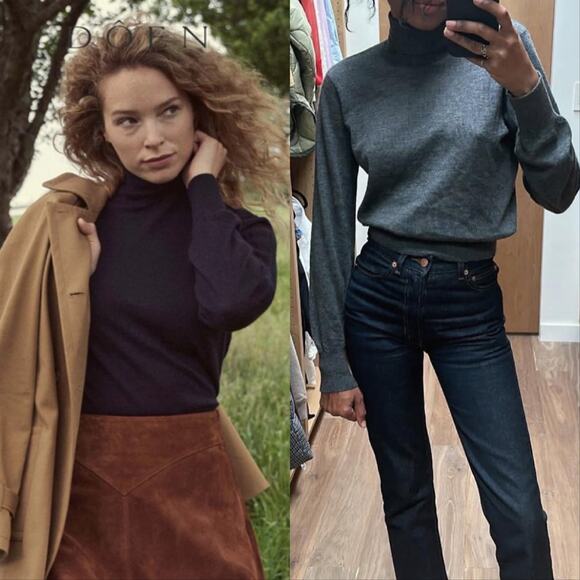 Doen Atta Cashmere Turtleneck Sweater - Picture 1 of 5